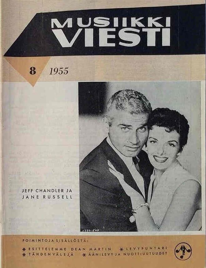 MUSIIKKI VIESTI magazine side cover Issue 8   1955